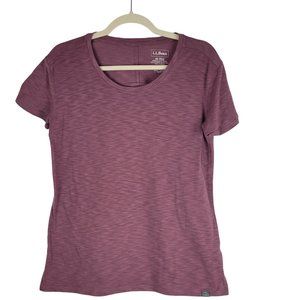 LL Bean Womens Adult Streamside Tee Shirt Size XS Short Sleeve Soft Rosewood